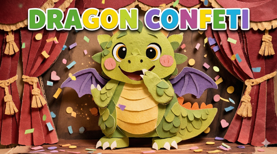 El Dragón que Estornuda Confeti. Canción Infantil Divertida y Pegajosa (Animación Original)
